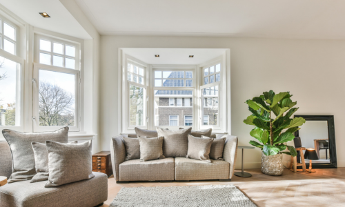 Living Room Windows Installed by Howe Lumber in East Brookfield, MA